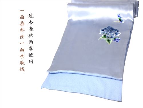 汉绣真丝绒围巾