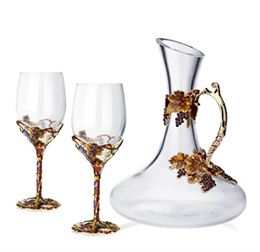 金色收获醒酒器三件套
