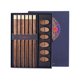 箸意2.5六双筷架组（鸡翅木/红檀木）