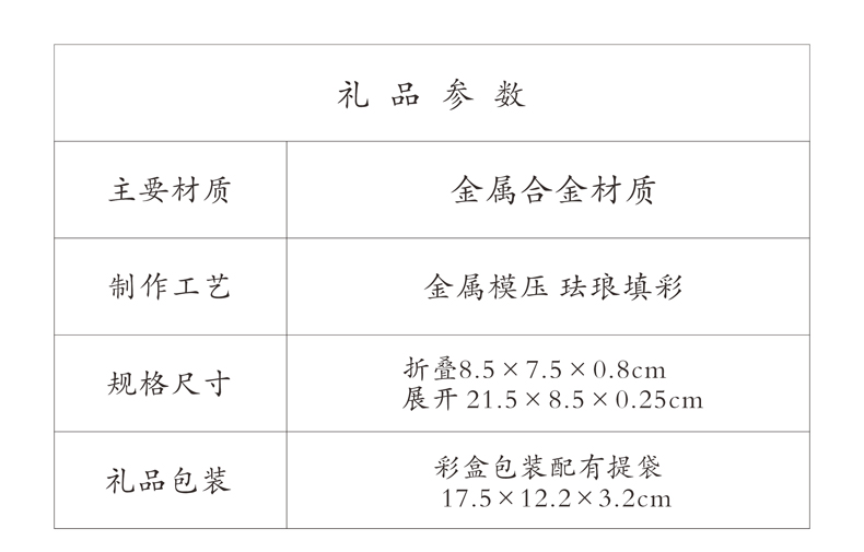 礼品参数 礼品参数