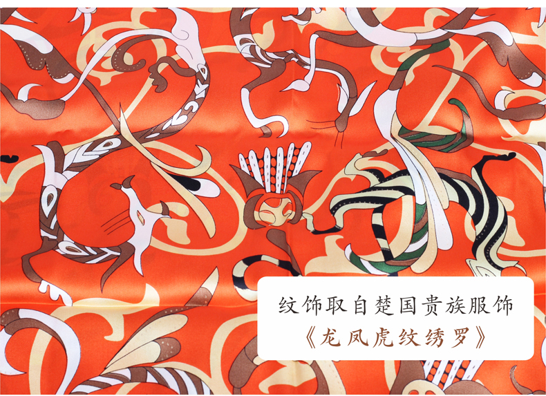 取自楚国贵族服饰的龙凤虎纹