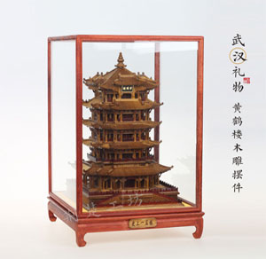 黄鹤楼 木雕摆件